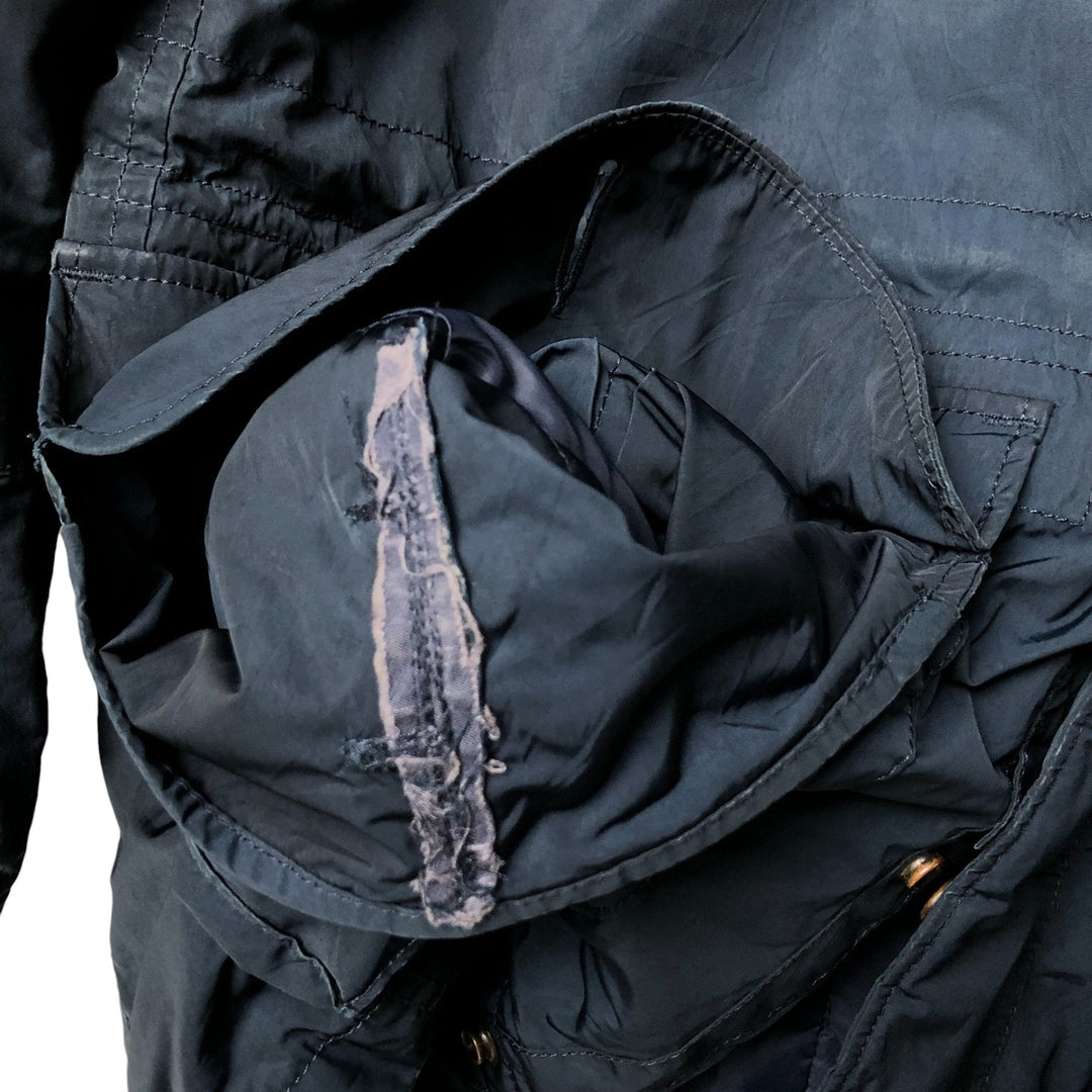 Ralph Lauren POLO RALPH LAUREN M-65 type down jacket, men's size M polyester navy blue type Vintage Second Hand