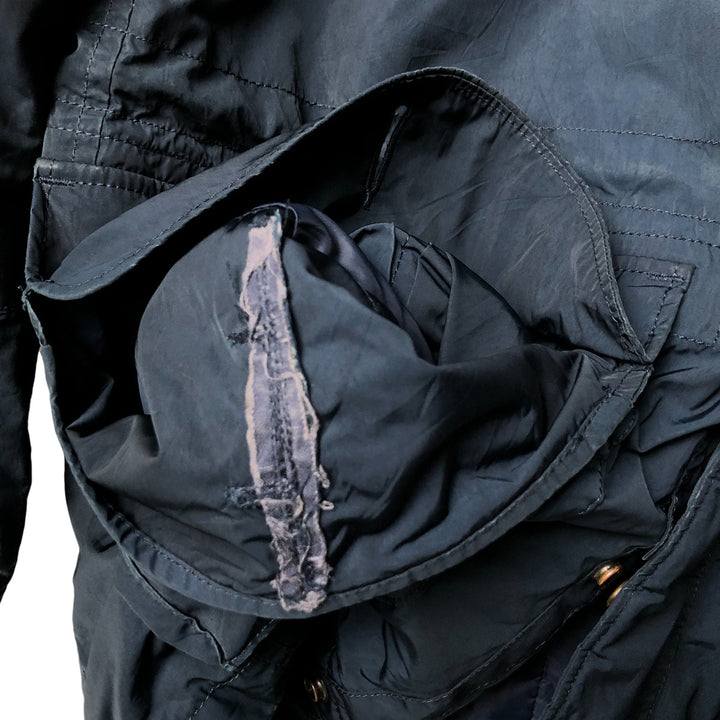 Ralph Lauren POLO RALPH LAUREN M-65 type down jacket, men's size M polyester navy blue type Vintage Second Hand