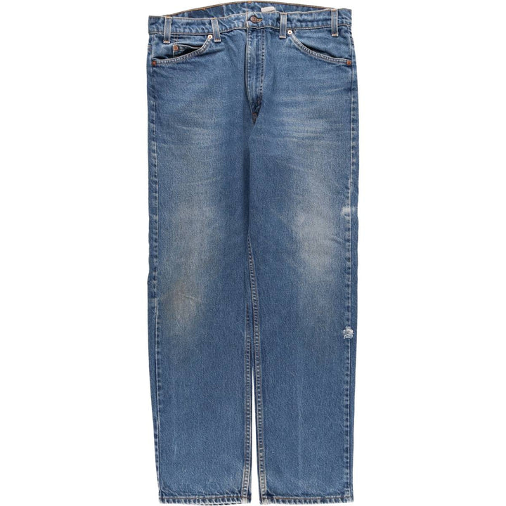90'S Levi's 505 Regular Fit Straight Leg Tapered Denim Pants with Orange Tab, Made in USA, Men's Size 36 cotton blue type Vintage Second Hand