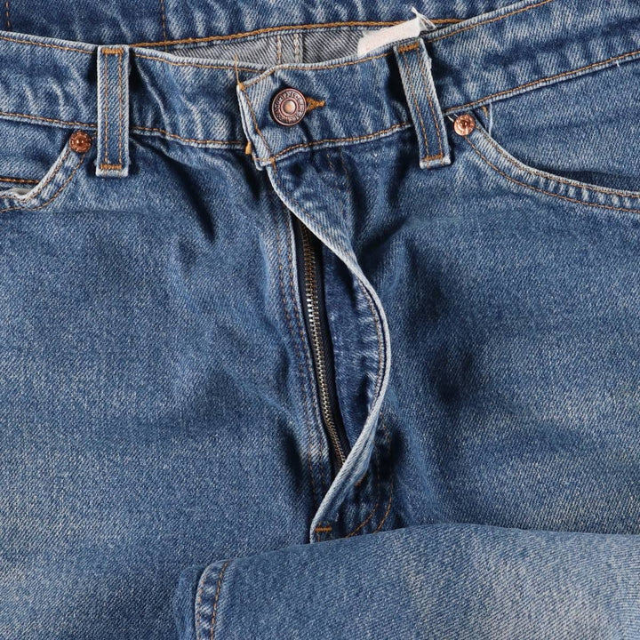 90'S Levi's 505 Regular Fit Straight Leg Tapered Denim Pants with Orange Tab, Made in USA, Men's Size 36 cotton blue type Vintage Second Hand