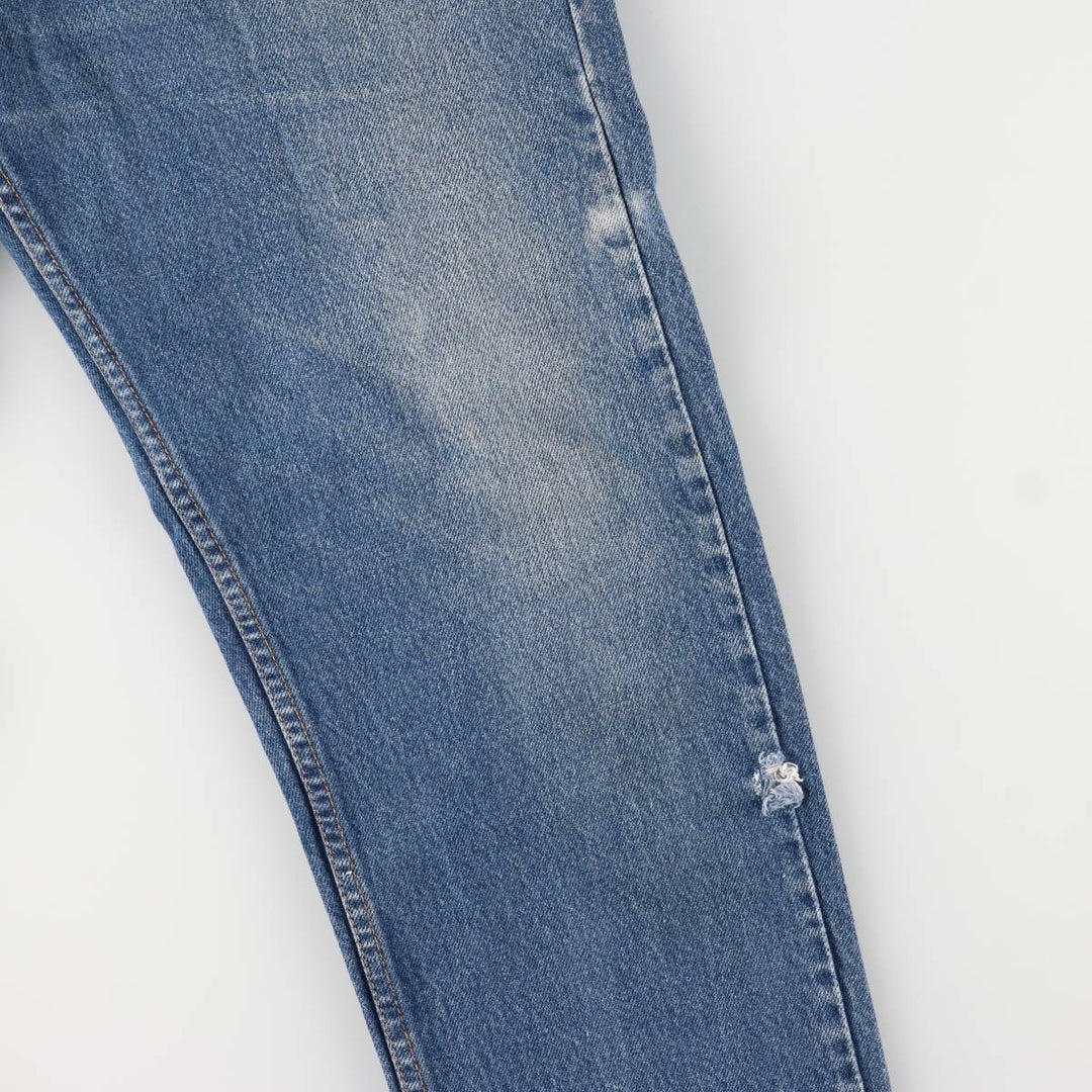 90'S Levi's 505 Regular Fit Straight Leg Tapered Denim Pants with Orange Tab, Made in USA, Men's Size 36 cotton blue type Vintage Second Hand