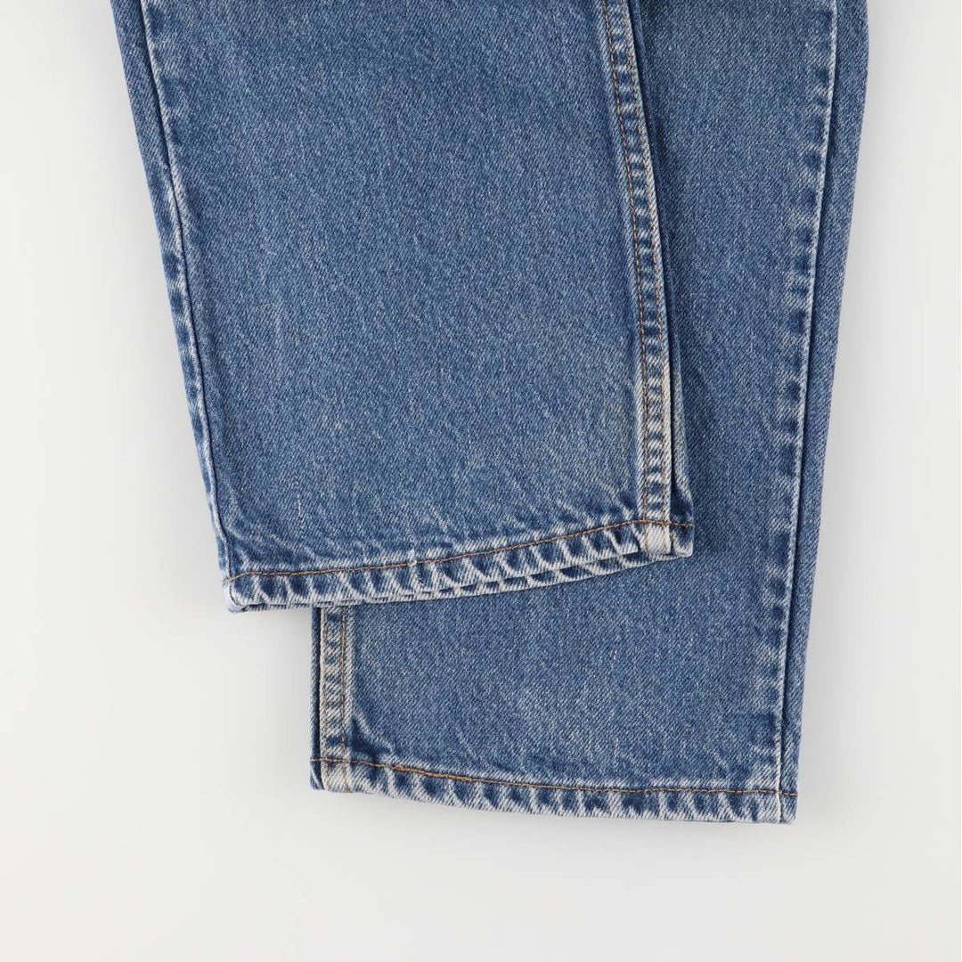 90'S Levi's 505 Regular Fit Straight Leg Tapered Denim Pants with Orange Tab, Made in USA, Men's Size 36 cotton blue type Vintage Second Hand