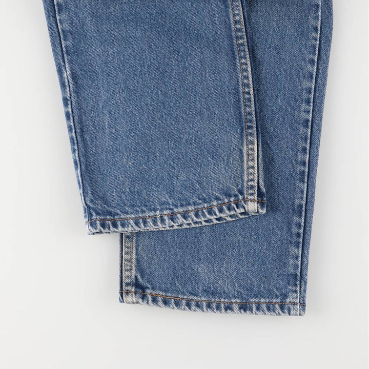 90'S Levi's 505 Regular Fit Straight Leg Tapered Denim Pants with Orange Tab, Made in USA, Men's Size 36 cotton blue type Vintage Second Hand