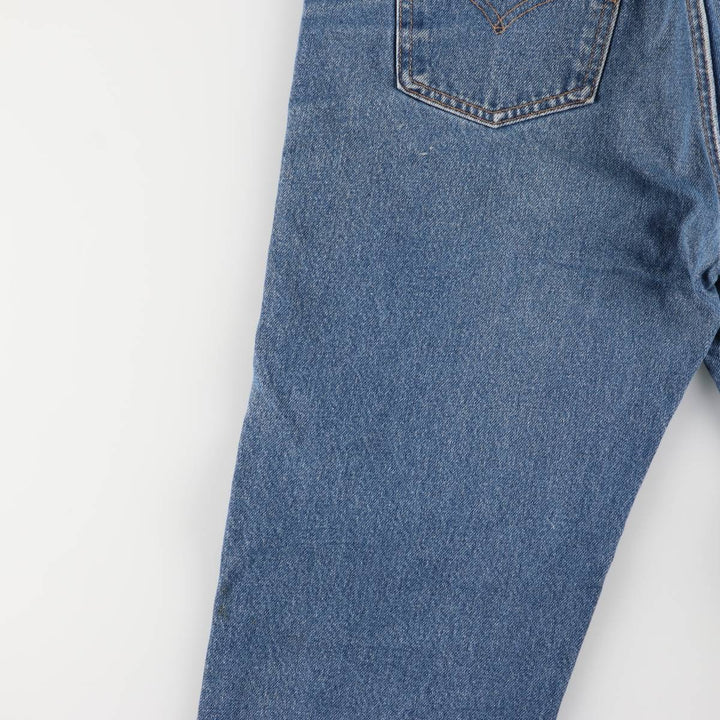90'S Levi's 505 Regular Fit Straight Leg Tapered Denim Pants with Orange Tab, Made in USA, Men's Size 36 cotton blue type Vintage Second Hand