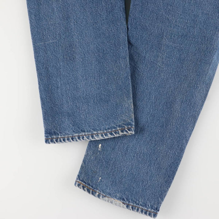 90'S Levi's 505 Regular Fit Straight Leg Tapered Denim Pants with Orange Tab, Made in USA, Men's Size 36 cotton blue type Vintage Second Hand