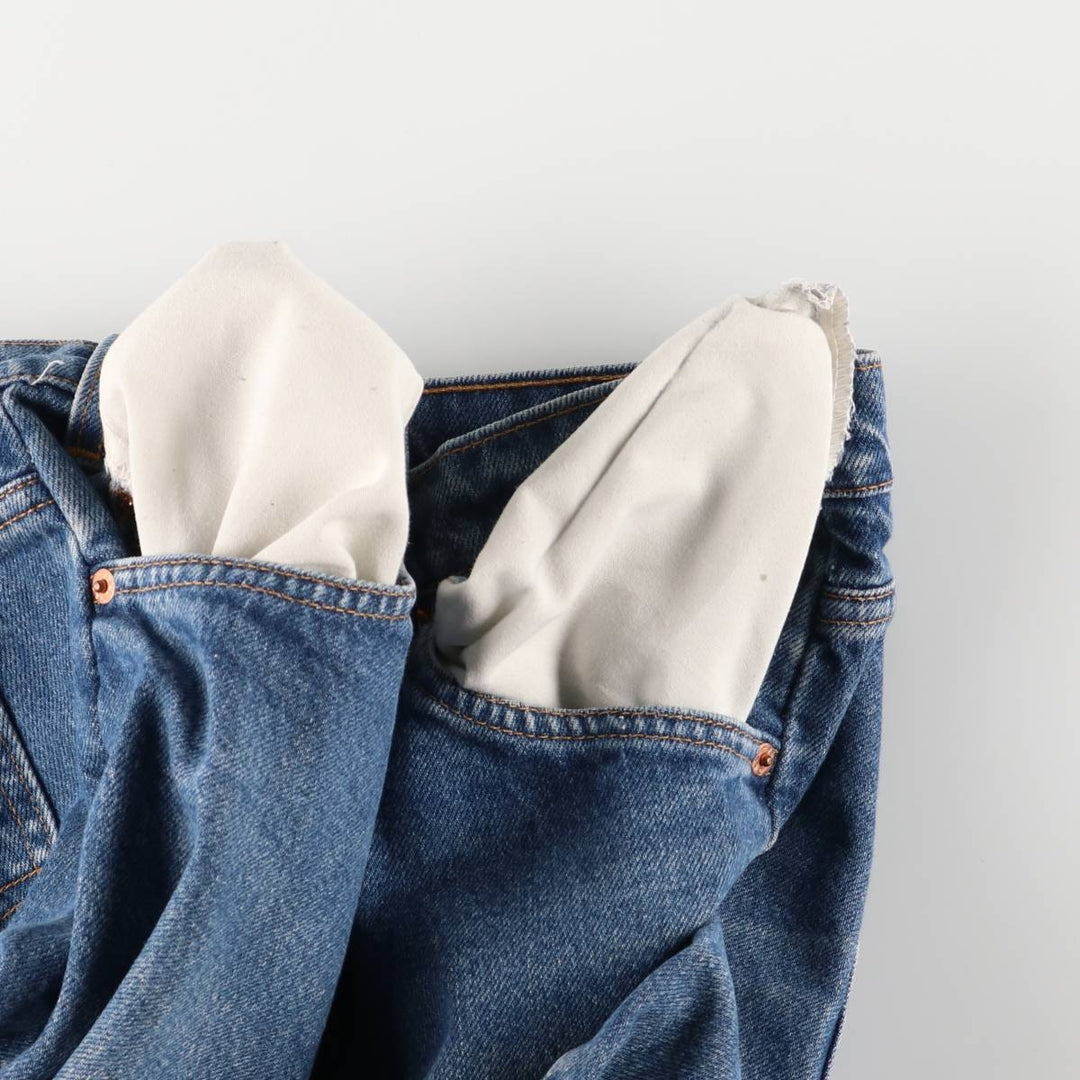 90'S Levi's 505 Regular Fit Straight Leg Tapered Denim Pants with Orange Tab, Made in USA, Men's Size 36 cotton blue type Vintage Second Hand