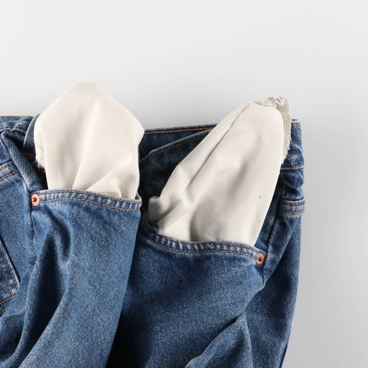 90'S Levi's 505 Regular Fit Straight Leg Tapered Denim Pants with Orange Tab, Made in USA, Men's Size 36 cotton blue type Vintage Second Hand