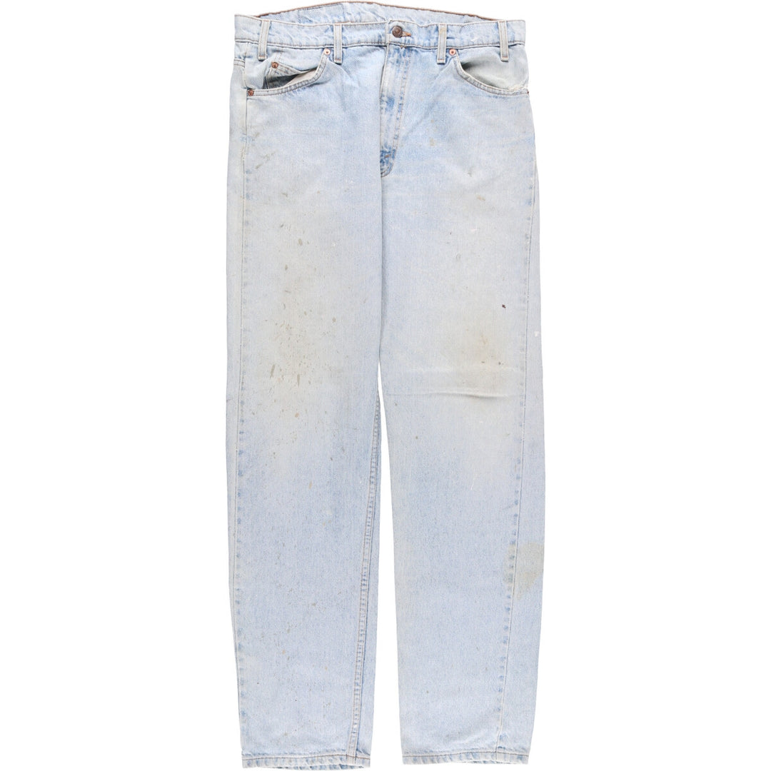 90'S Levi's 40505-0214 Orange Tab Tapered Denim Pants, Made in USA, Men's, Size 37, Vintage cotton blue type Vintage Second Hand