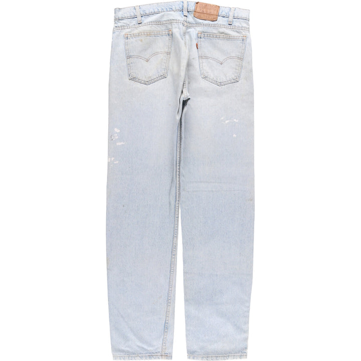 90'S Levi's 40505-0214 Orange Tab Tapered Denim Pants, Made in USA, Men's, Size 37, Vintage cotton blue type Vintage Second Hand