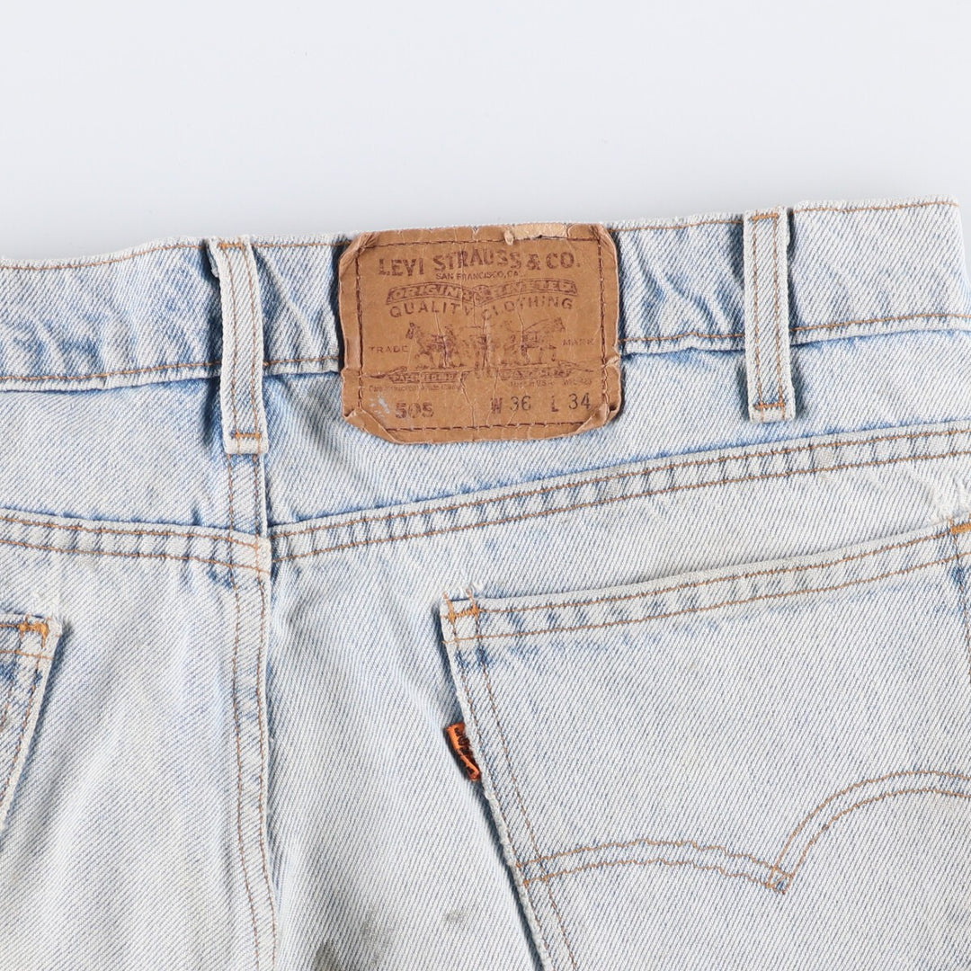 90'S Levi's 40505-0214 Orange Tab Tapered Denim Pants, Made in USA, Men's, Size 37, Vintage cotton blue type Vintage Second Hand