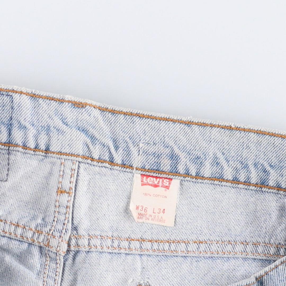 90'S Levi's 40505-0214 Orange Tab Tapered Denim Pants, Made in USA, Men's, Size 37, Vintage cotton blue type Vintage Second Hand