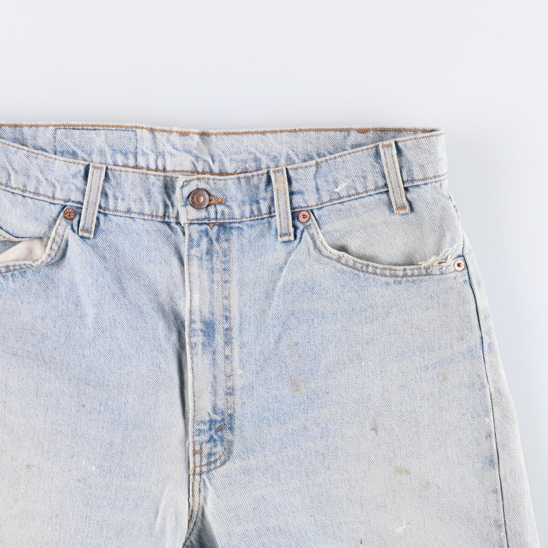 90'S Levi's 40505-0214 Orange Tab Tapered Denim Pants, Made in USA, Men's, Size 37, Vintage cotton blue type Vintage Second Hand