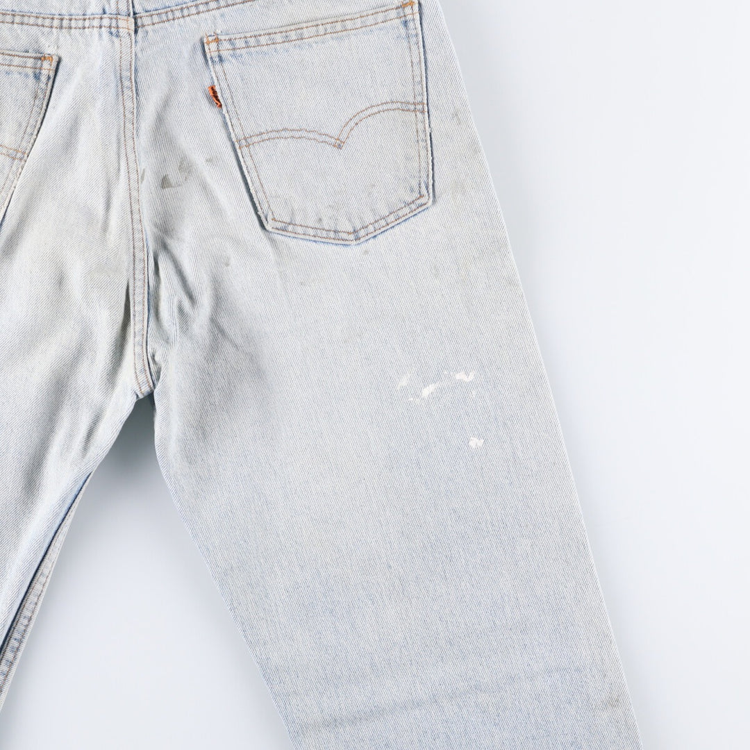 90'S Levi's 40505-0214 Orange Tab Tapered Denim Pants, Made in USA, Men's, Size 37, Vintage cotton blue type Vintage Second Hand