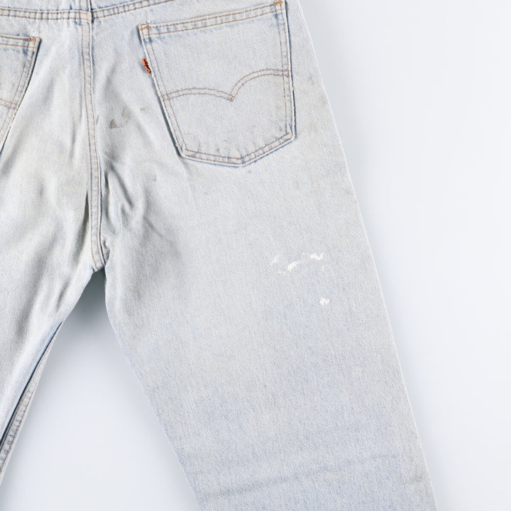 90'S Levi's 40505-0214 Orange Tab Tapered Denim Pants, Made in USA, Men's, Size 37, Vintage cotton blue type Vintage Second Hand