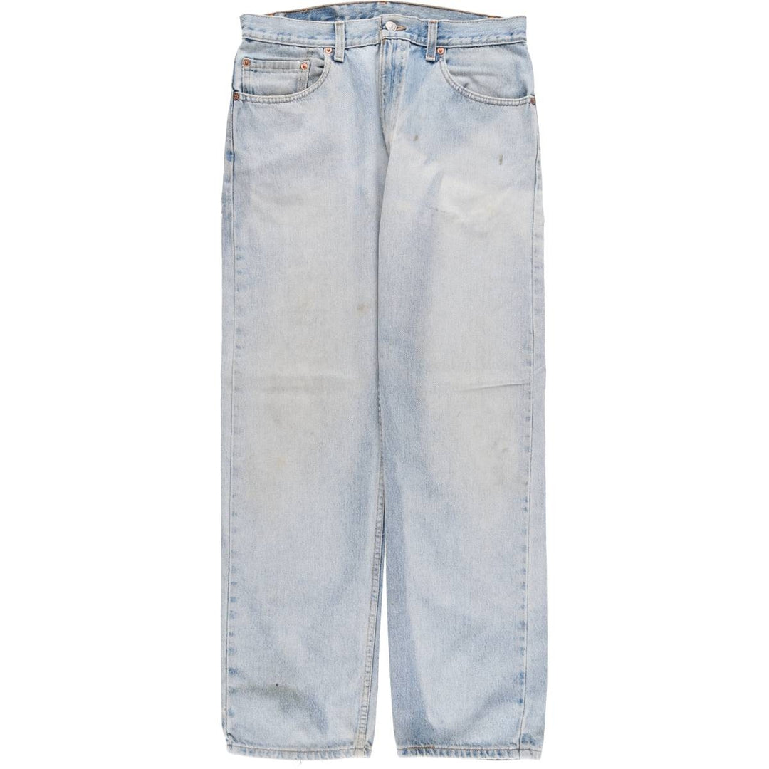 Levi's 505 Regular Fit Straight Leg Tapered Denim Pants, Made in USA, Men's Size 33 cotton Blue type light blue Vintage Second Hand