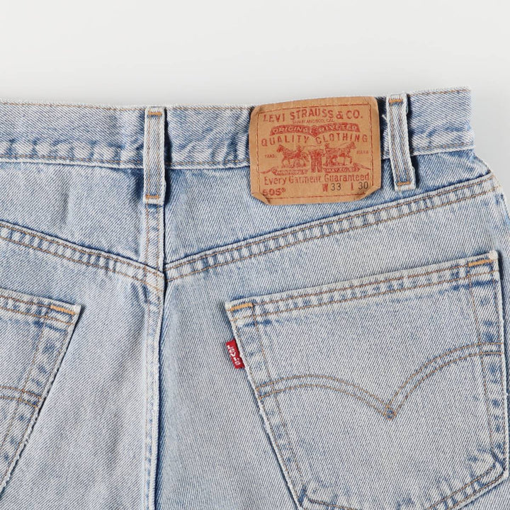 Levi's 505 Regular Fit Straight Leg Tapered Denim Pants, Made in USA, Men's Size 33 cotton Blue type light blue Vintage Second Hand
