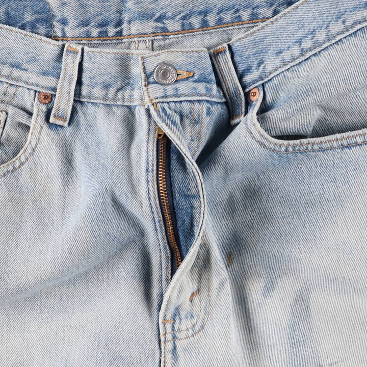 Levi's 505 Regular Fit Straight Leg Tapered Denim Pants, Made in USA, Men's Size 33 cotton Blue type light blue Vintage Second Hand