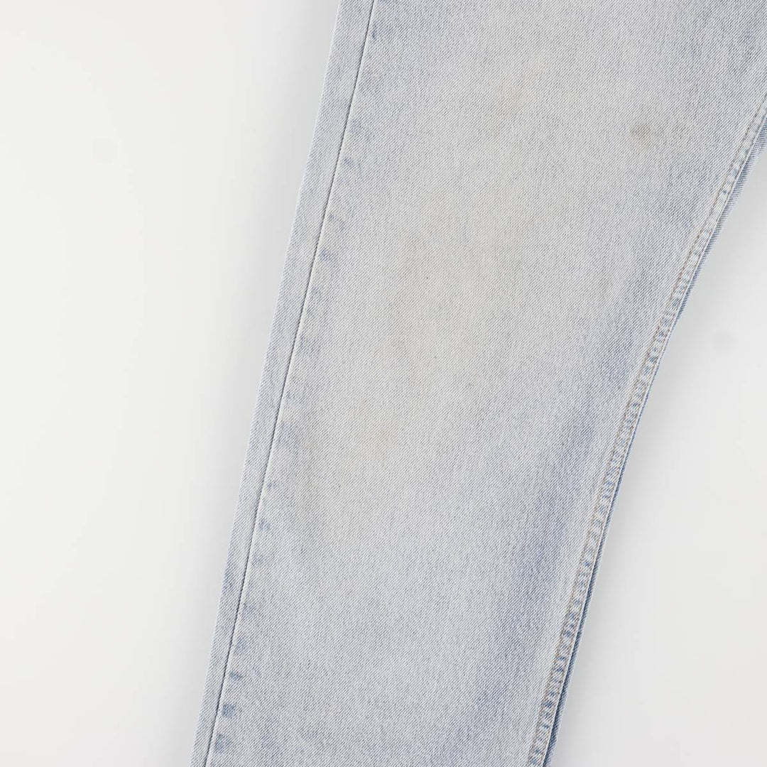 Levi's 505 Regular Fit Straight Leg Tapered Denim Pants, Made in USA, Men's Size 33 cotton Blue type light blue Vintage Second Hand