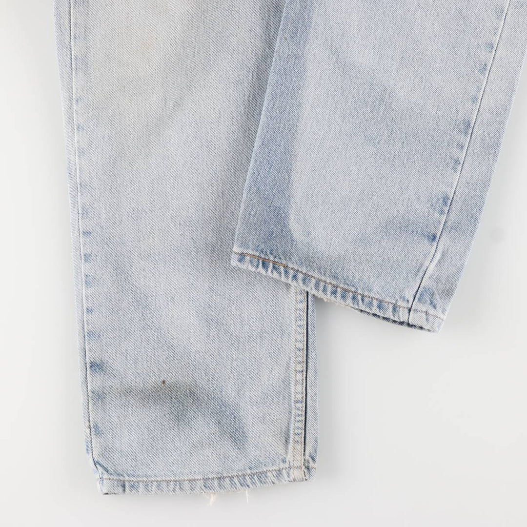 Levi's 505 Regular Fit Straight Leg Tapered Denim Pants, Made in USA, Men's Size 33 cotton Blue type light blue Vintage Second Hand