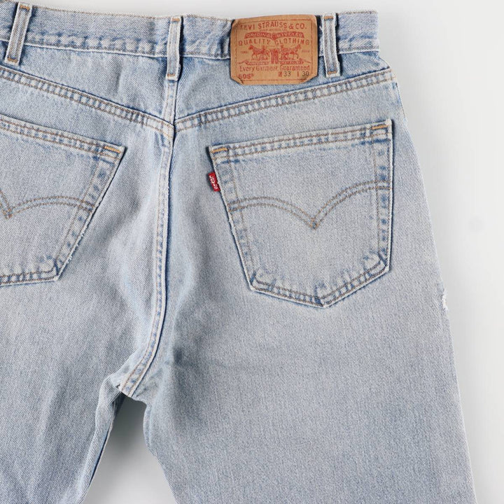 Levi's 505 Regular Fit Straight Leg Tapered Denim Pants, Made in USA, Men's Size 33 cotton Blue type light blue Vintage Second Hand