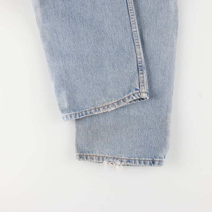 Levi's 505 Regular Fit Straight Leg Tapered Denim Pants, Made in USA, Men's Size 33 cotton Blue type light blue Vintage Second Hand