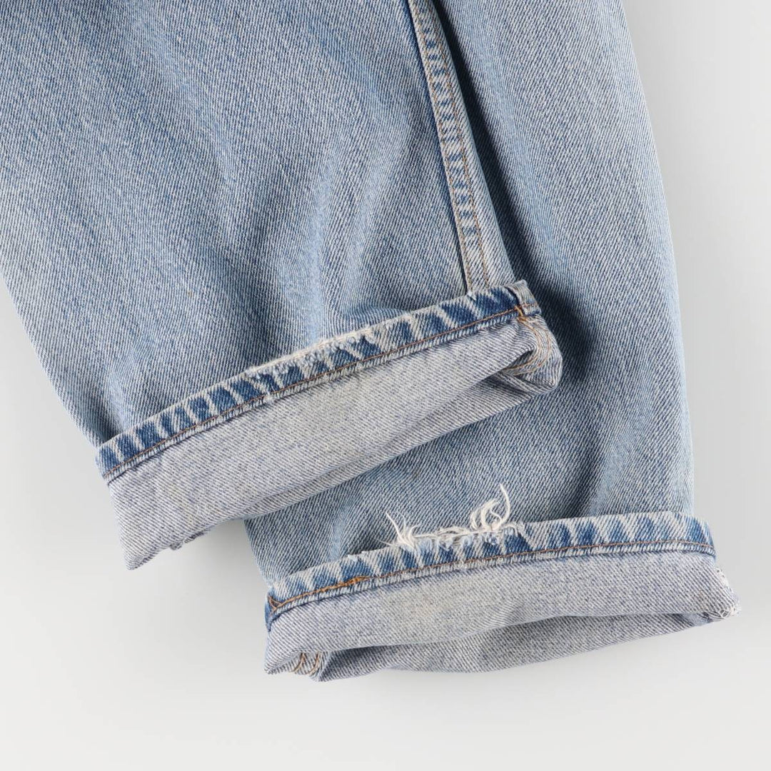 Levi's 505 Regular Fit Straight Leg Tapered Denim Pants, Made in USA, Men's Size 33 cotton Blue type light blue Vintage Second Hand