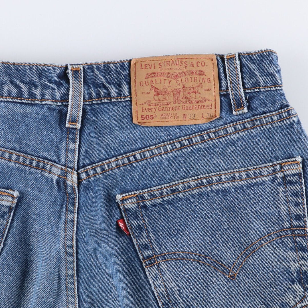 90'S Levi's 00505-4886 Tapered Denim Pants, Men's, Size W33, Vintage cotton blue type Vintage Second Hand
