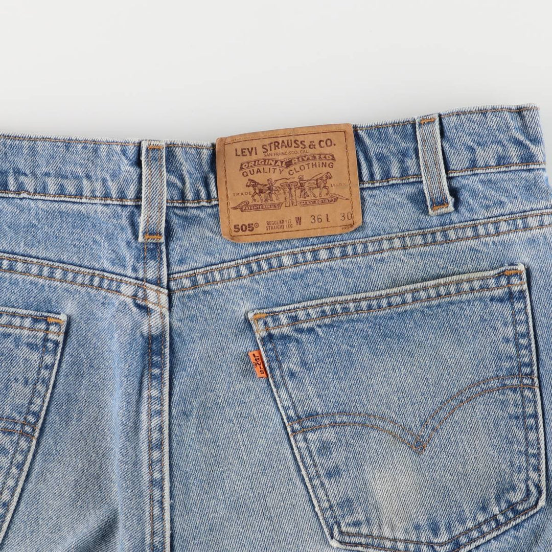 90'S Levi's Regular Fit Straight Leg Tapered Denim Pants with Orange Tab, Made in USA, Men's Size 36 (Vintage) cotton blue type Vintage Second Hand