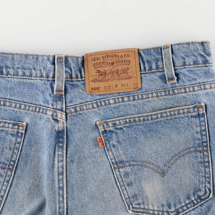 90'S Levi's Regular Fit Straight Leg Tapered Denim Pants with Orange Tab, Made in USA, Men's Size 36 (Vintage) cotton blue type Vintage Second Hand