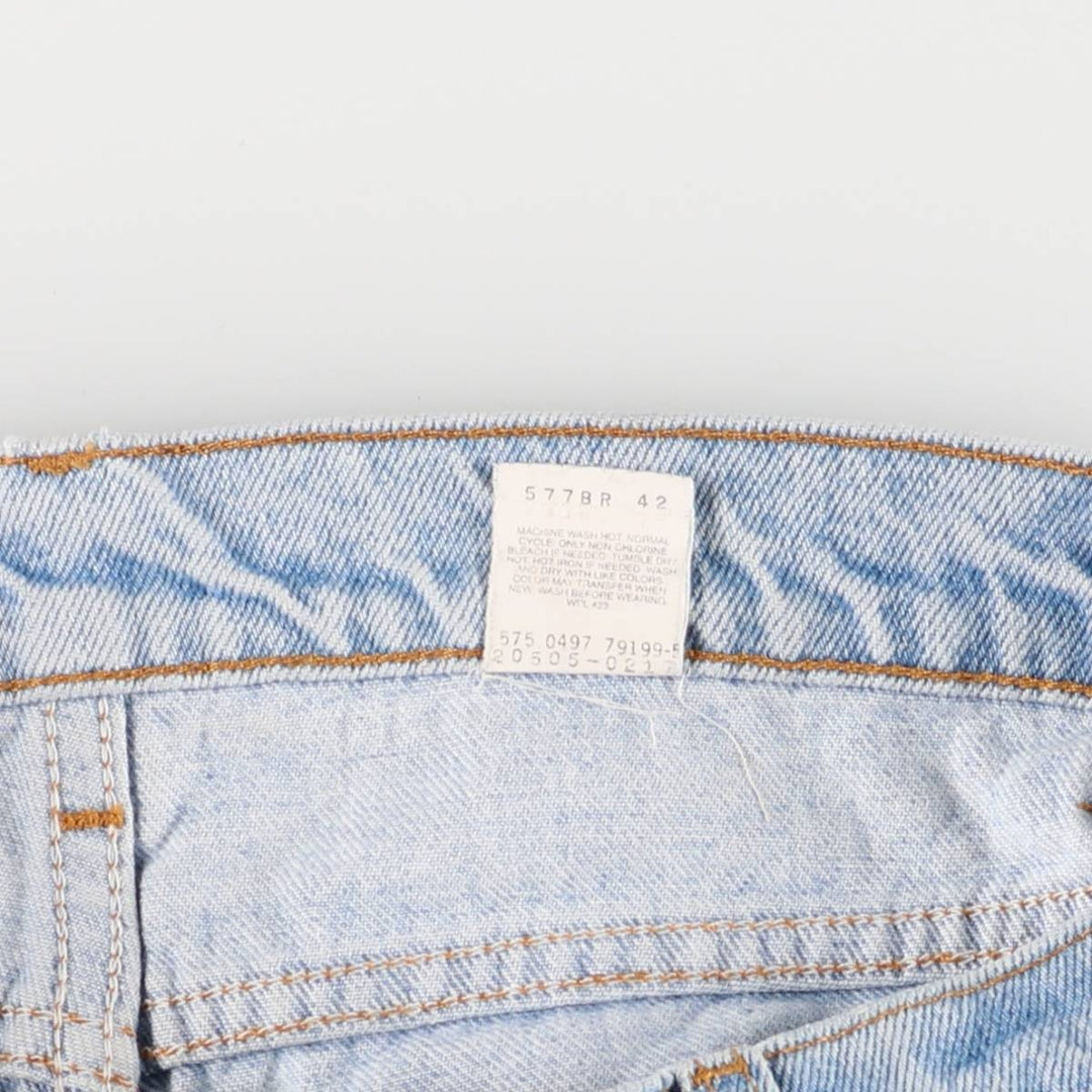 90'S Levi's 505 Regular Fit Straight Leg Tapered Denim Pants with Orange Tab, Made in USA, Men's Size 36 cotton blue type Vintage Second Hand