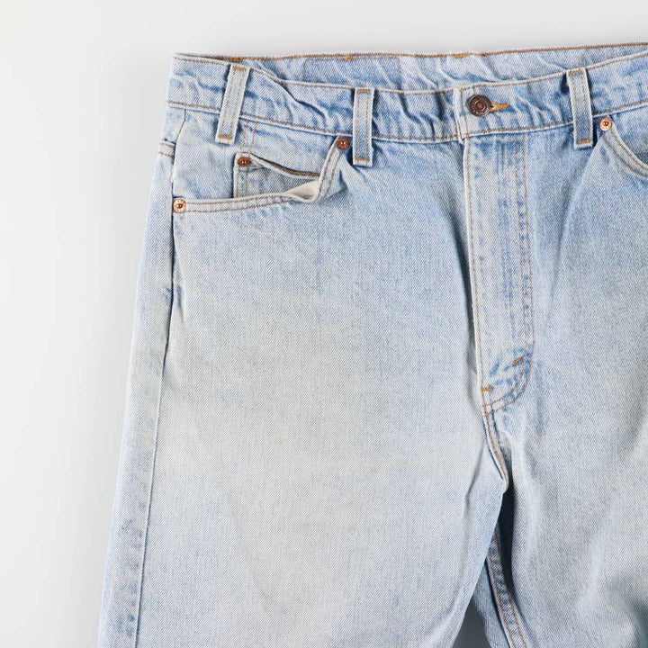 90'S Levi's 505 Regular Fit Straight Leg Tapered Denim Pants with Orange Tab, Made in USA, Men's Size 36 cotton blue type Vintage Second Hand