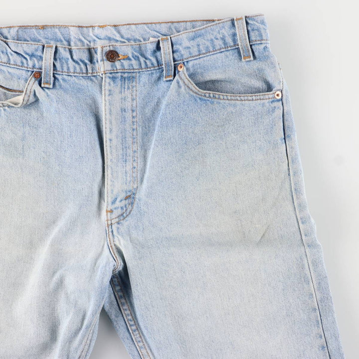 90'S Levi's 505 Regular Fit Straight Leg Tapered Denim Pants with Orange Tab, Made in USA, Men's Size 36 cotton blue type Vintage Second Hand