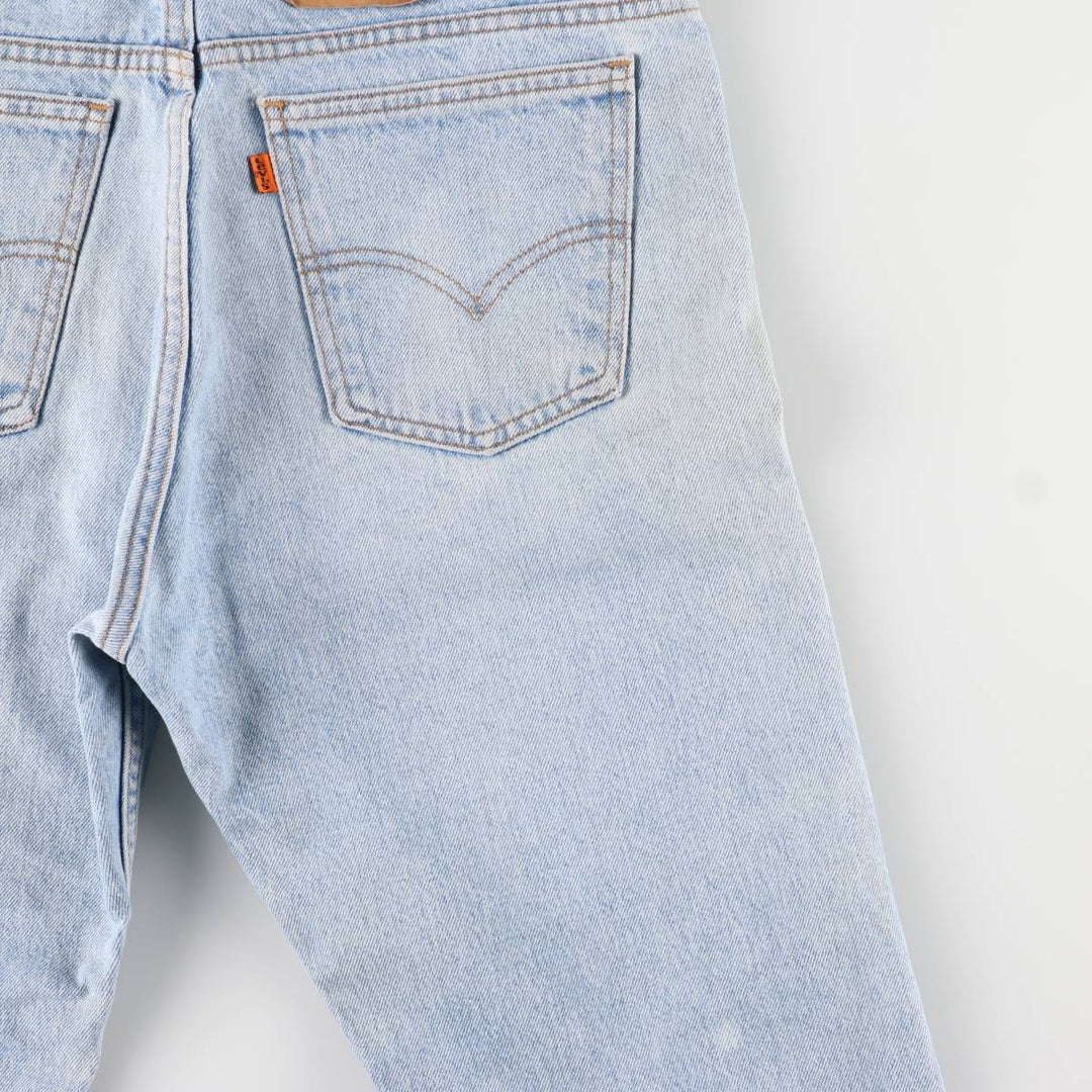 90'S Levi's 505 Regular Fit Straight Leg Tapered Denim Pants with Orange Tab, Made in USA, Men's Size 36 cotton blue type Vintage Second Hand