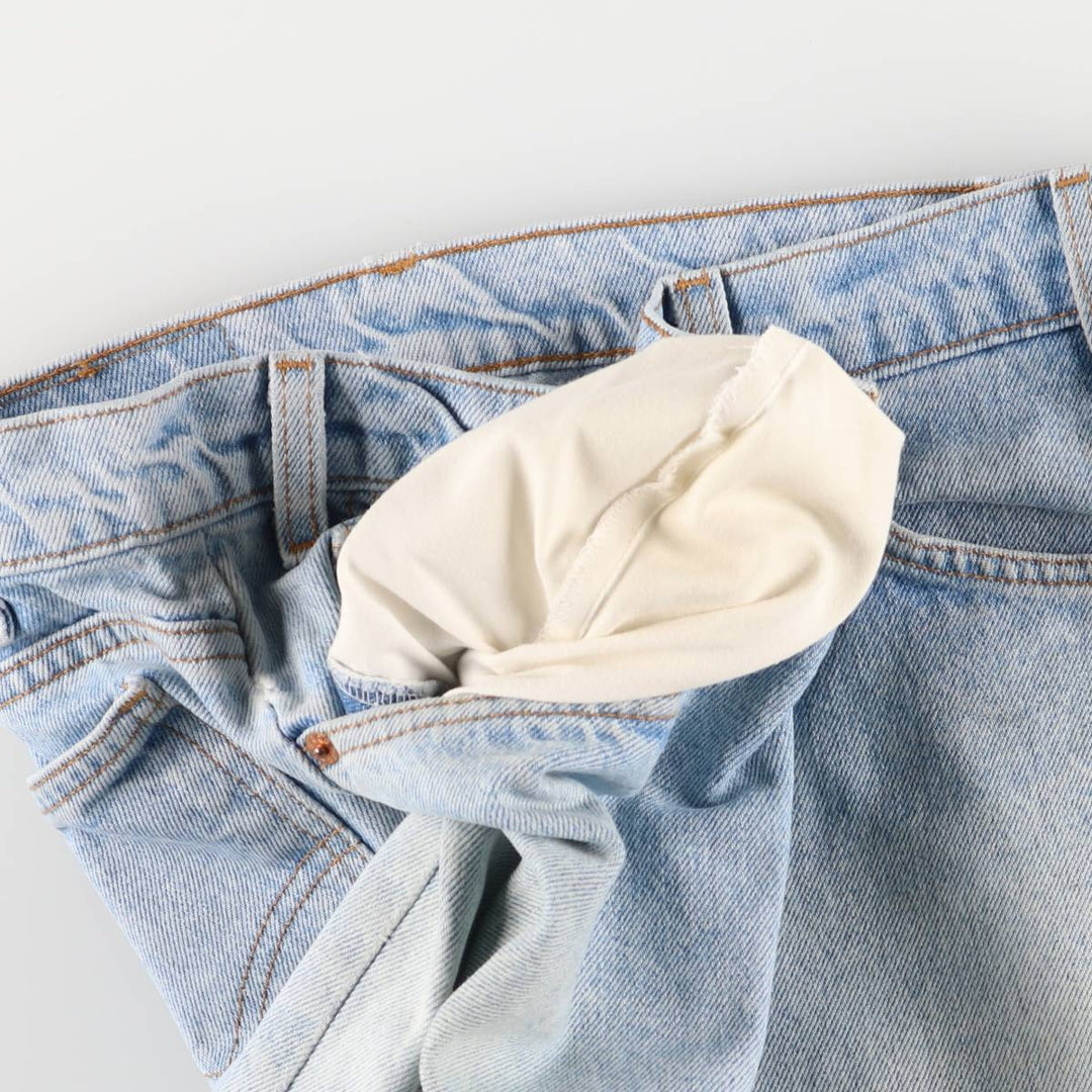 90'S Levi's 505 Regular Fit Straight Leg Tapered Denim Pants with Orange Tab, Made in USA, Men's Size 36 cotton blue type Vintage Second Hand