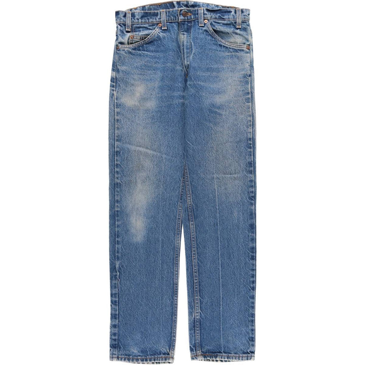 Vintage Levi's 505 Regular Fit Straight Leg Tapered Denim Pants with Orange Tab, Men's Size W32 unclear blue type Vintage Second Hand