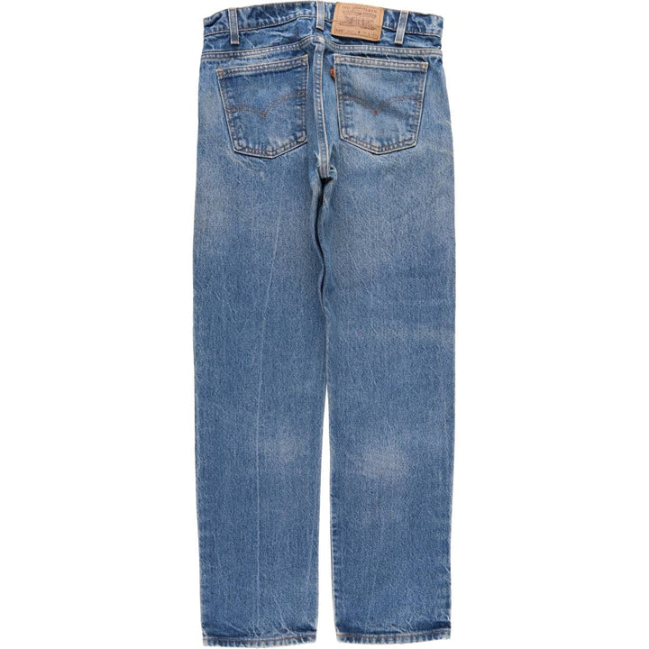 Vintage Levi's 505 Regular Fit Straight Leg Tapered Denim Pants with Orange Tab, Men's Size W32 unclear blue type Vintage Second Hand