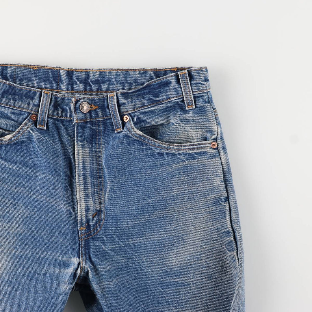 Vintage Levi's 505 Regular Fit Straight Leg Tapered Denim Pants with Orange Tab, Men's Size W32 unclear blue type Vintage Second Hand