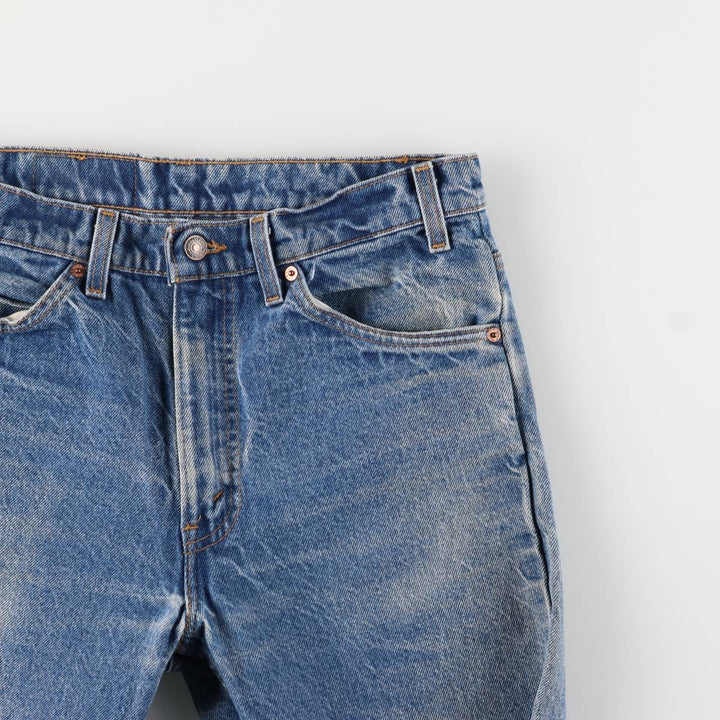Vintage Levi's 505 Regular Fit Straight Leg Tapered Denim Pants with Orange Tab, Men's Size W32 unclear blue type Vintage Second Hand