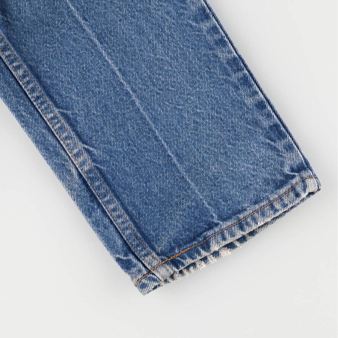 Vintage Levi's 505 Regular Fit Straight Leg Tapered Denim Pants with Orange Tab, Men's Size W32 unclear blue type Vintage Second Hand