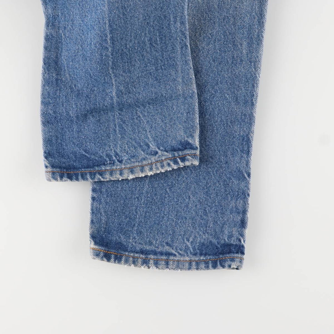 Vintage Levi's 505 Regular Fit Straight Leg Tapered Denim Pants with Orange Tab, Men's Size W32 unclear blue type Vintage Second Hand
