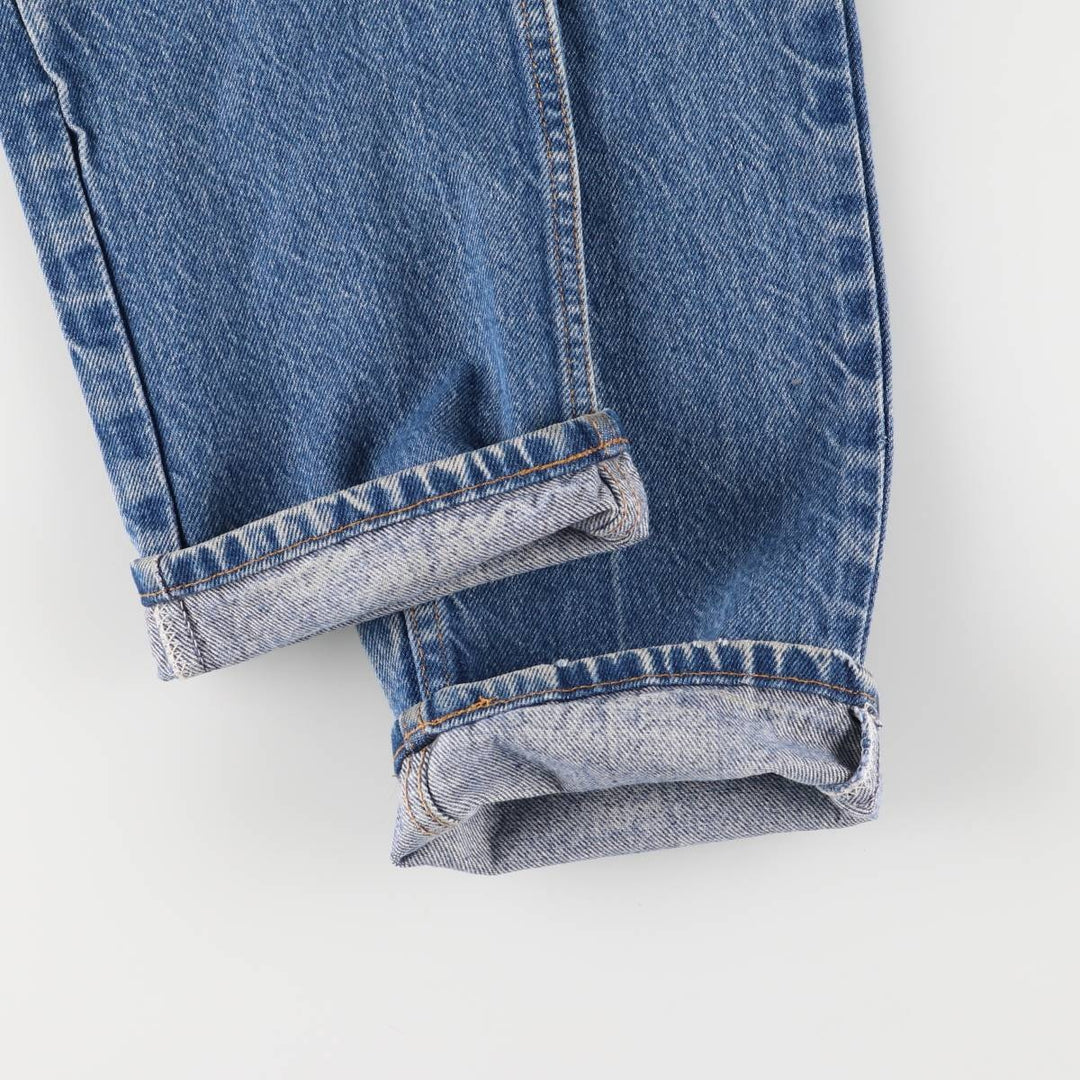 Vintage Levi's 505 Regular Fit Straight Leg Tapered Denim Pants with Orange Tab, Men's Size W32 unclear blue type Vintage Second Hand