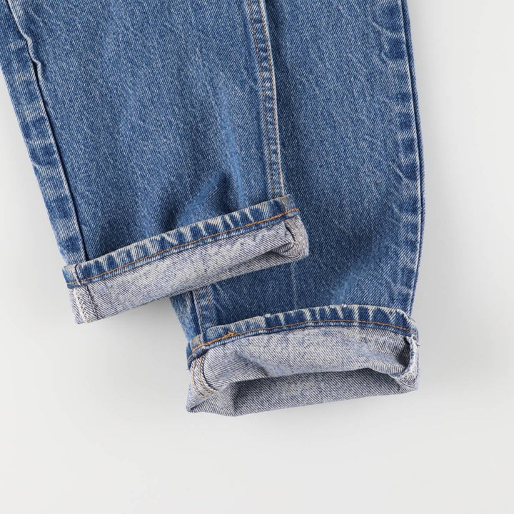 Vintage Levi's 505 Regular Fit Straight Leg Tapered Denim Pants with Orange Tab, Men's Size W32 unclear blue type Vintage Second Hand