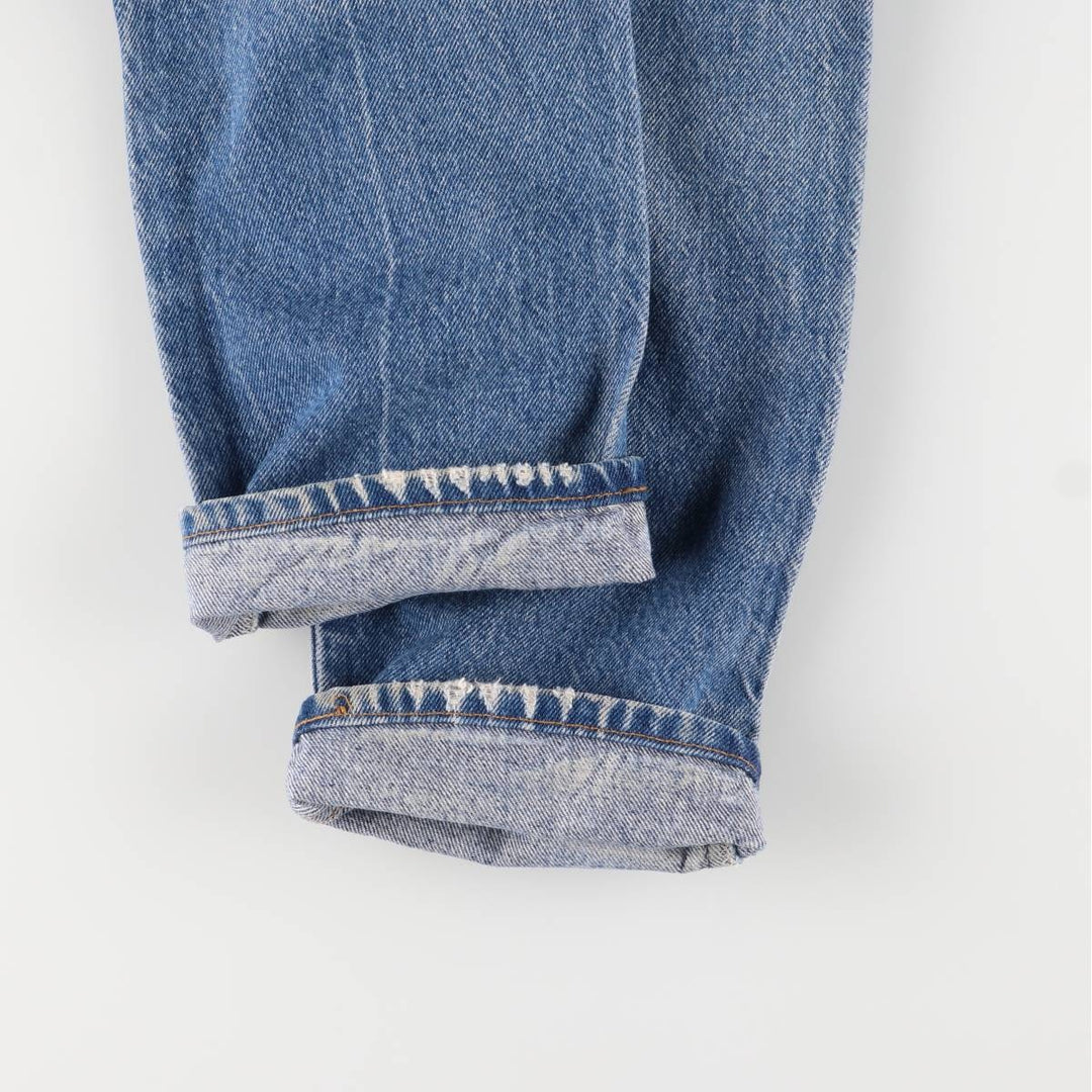 Vintage Levi's 505 Regular Fit Straight Leg Tapered Denim Pants with Orange Tab, Men's Size W32 unclear blue type Vintage Second Hand