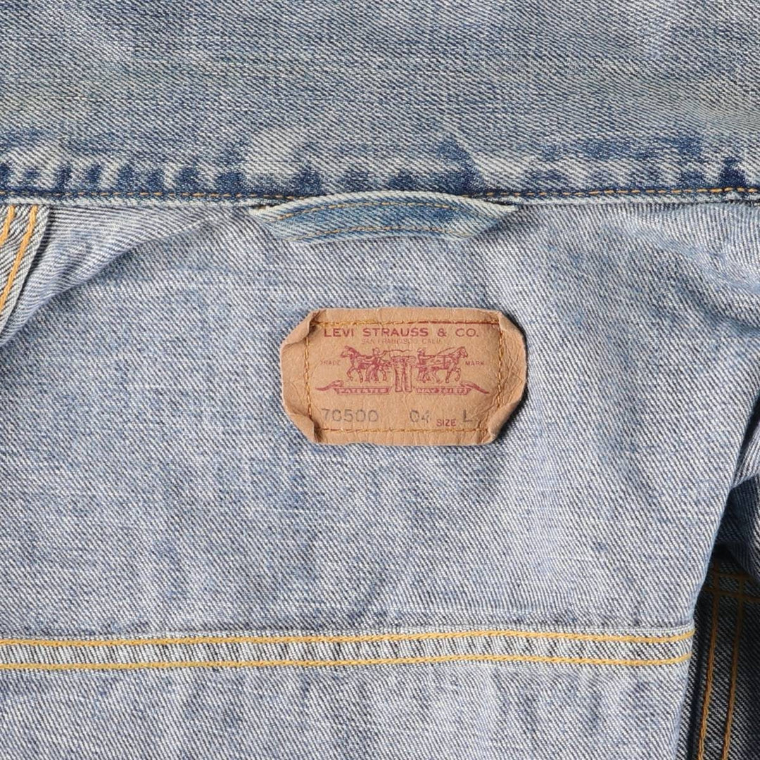 Levi's 70500-0487 Euro Model Denim Jacket, Men's Size L cotton blue type Vintage Second Hand