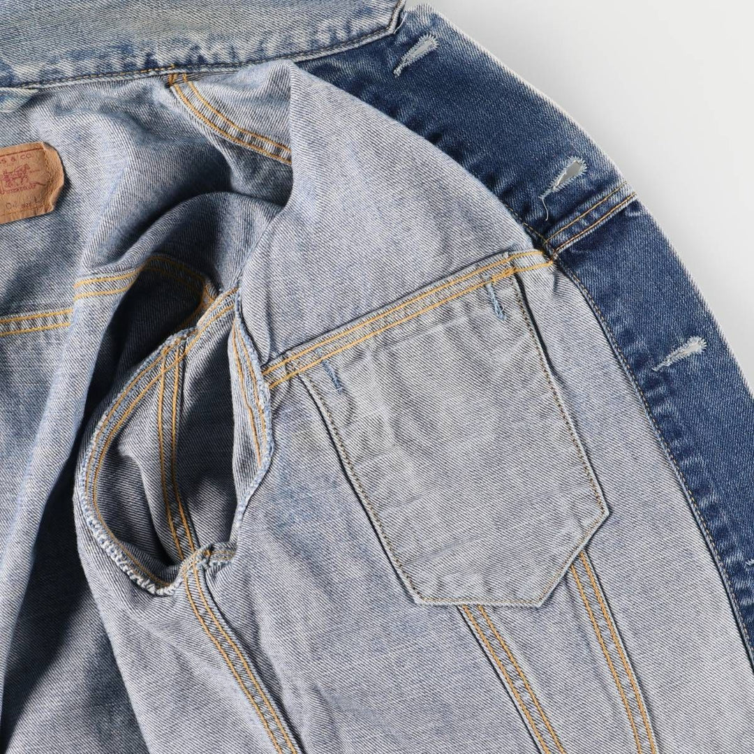 Levi's 70500-0487 Euro Model Denim Jacket, Men's Size L cotton blue type Vintage Second Hand