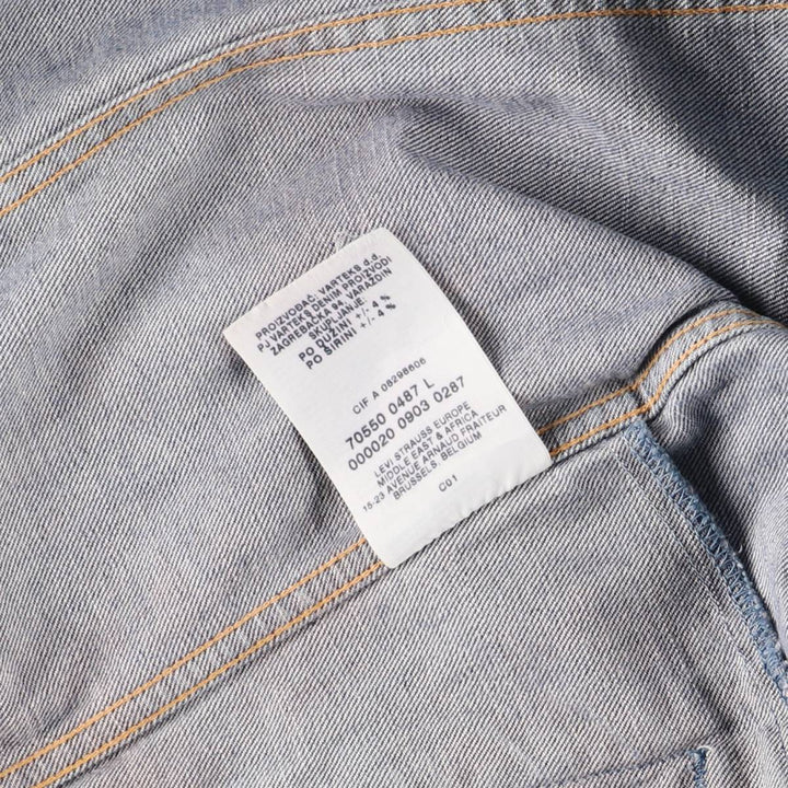2000'S Levi's 70550-0487 Euro Model Denim Jacket, Men's Size L cotton blue type Vintage Second Hand