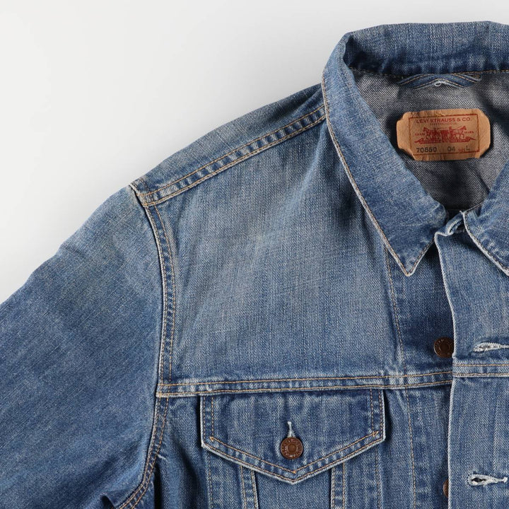 2000'S Levi's 70550-0487 Euro Model Denim Jacket, Men's Size L cotton blue type Vintage Second Hand