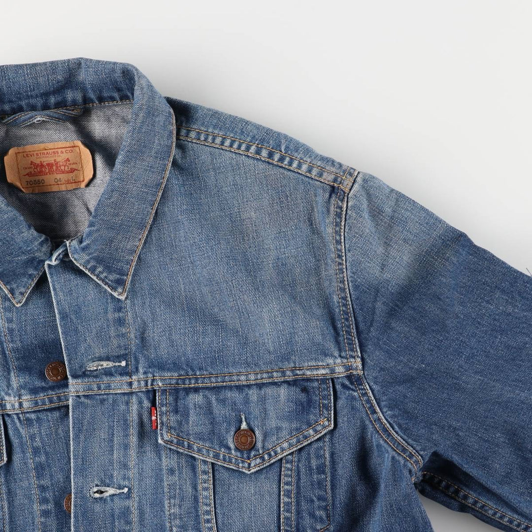 2000'S Levi's 70550-0487 Euro Model Denim Jacket, Men's Size L cotton blue type Vintage Second Hand