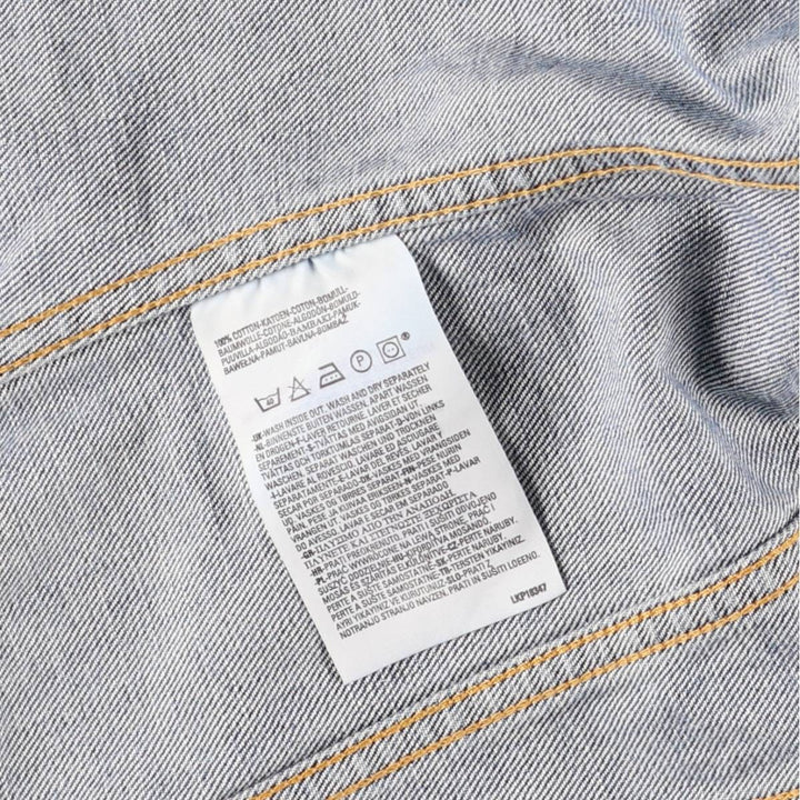 2000'S Levi's 70590-0487 Euro Model Denim Jacket, Men's Size Medium cotton blue type Vintage Second Hand