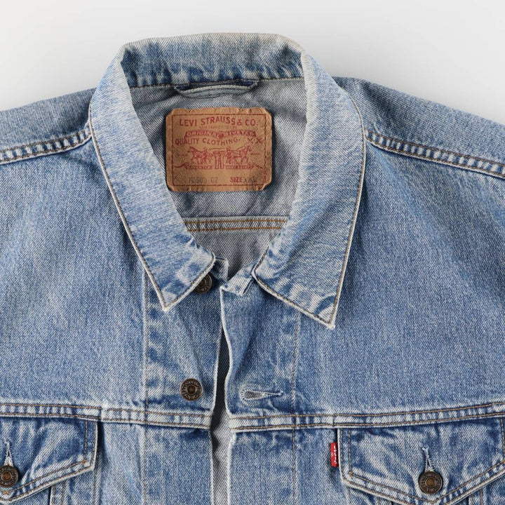 90'S Levi's 70503-0216 Denim Jacket, Men's XXL, Vintage cotton blue type Vintage Second Hand